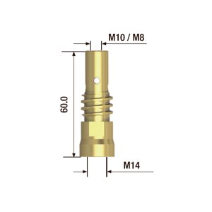 FUBAG Адаптер контактного наконечника сварочного аппарата  M10х60 мм (2 шт.) в Магадане фото