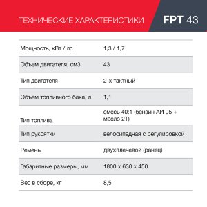 Бензиновый триммер FUBAG FPT 43 в Магадане фото