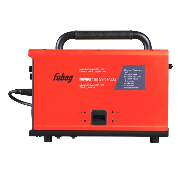 FUBAG Сварочный полуавтомат IRMIG 188 SYN PLUS + Горелка FB 250 3m + Маска сварщика Хамелеон IR 9-13N S  + Сварочные краги на подкладке красные FWGN 10R в ПОДАРОК в Магадане фото