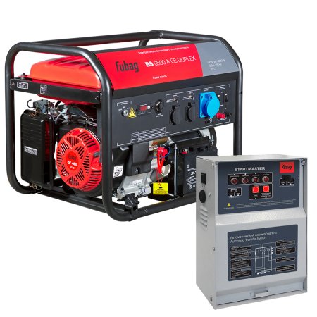 FUBAG Бензиновая электростанция с электростартером и коннектором автоматики BS 8500 A ES DUPLEX  + Блок автоматики Startmaster BS 11500 D (400V) для трехфазных сетей в ПОДАРОК FUBAG Бензиновая электростанция с электростартером и коннектором автоматики BS 8500 A ES DUPLEX  + Блок автоматики Startmaster BS 11500 D (400V) для трехфазных сетей в ПОДАРОК