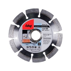Алмазный отрезной диск FUBAG Beton Pro D125 мм/ 22.2 мм по бетону в Магадане фото