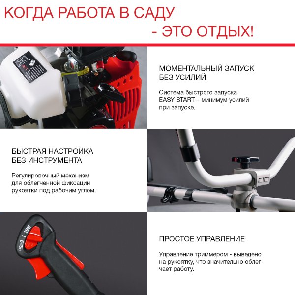 FUBAG Бензиновый триммер FPT 43R + Триммерная леска сечение витой квадрат L 130 м * 2.4 мм  в ПОДАРОК в Магадане фото
