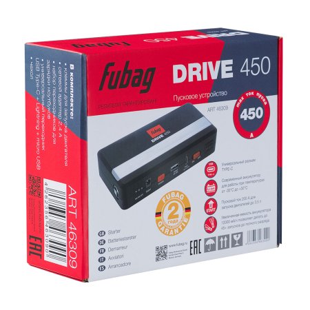 Пусковое устройство FUBAG DRIVE 450 с разъемом type-C на входе в Магадане фото