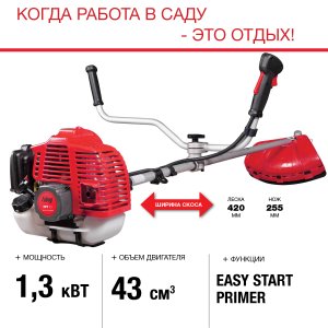 FUBAG Бензиновый триммер FPT 43 + Триммерная леска  сечение витой квадрат L 130 м * 2.4 мм в ПОДАРОК в Магадане фото