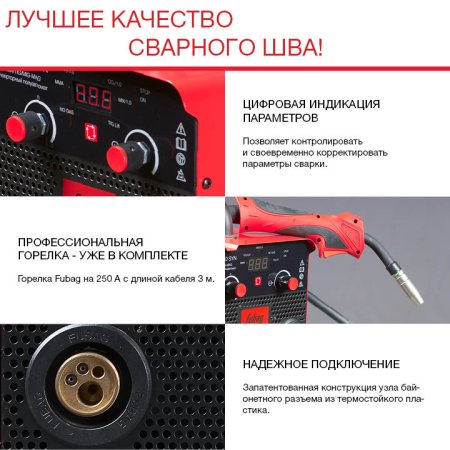 FUBAG Сварочный полуавтомат IRMIG 200 SYN с горелкой 250 А 3 м в комплекте в Магадане фото